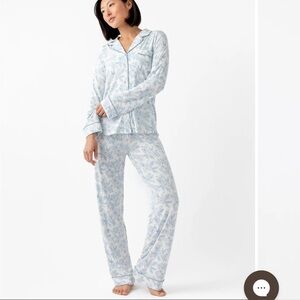 Cozy Earth Bamboo Stretch-Knit Long Sleeve Pajama Set